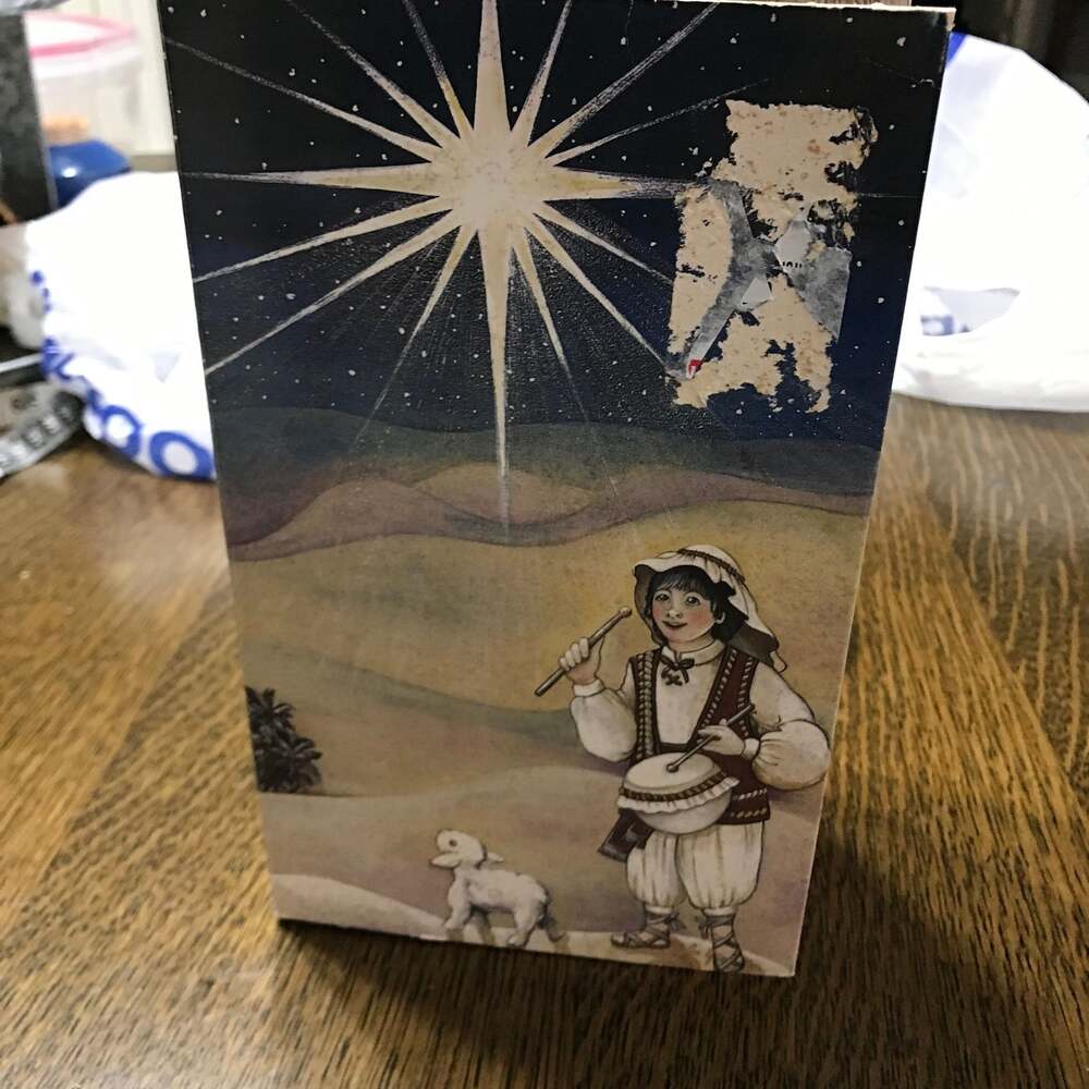 1997 Vintage Little Drummer Boy Christmas Gift Box - Star of Bethlehem Illustrat